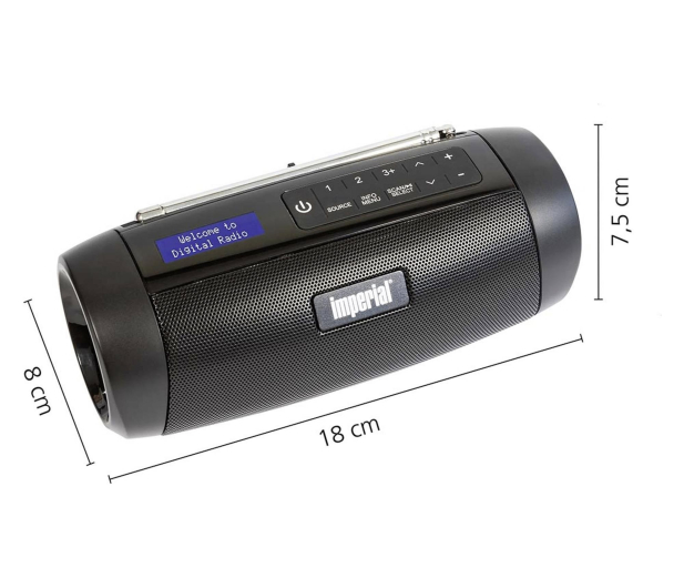 IMPERIAL Imperial DABMAN GO DAB+ / FM Compact Radio Black - 1535013 - zdjęcie 8